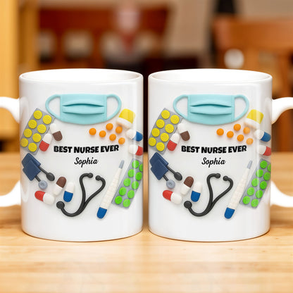 Best Nurse Ever With Stethoscope And Medical Tools