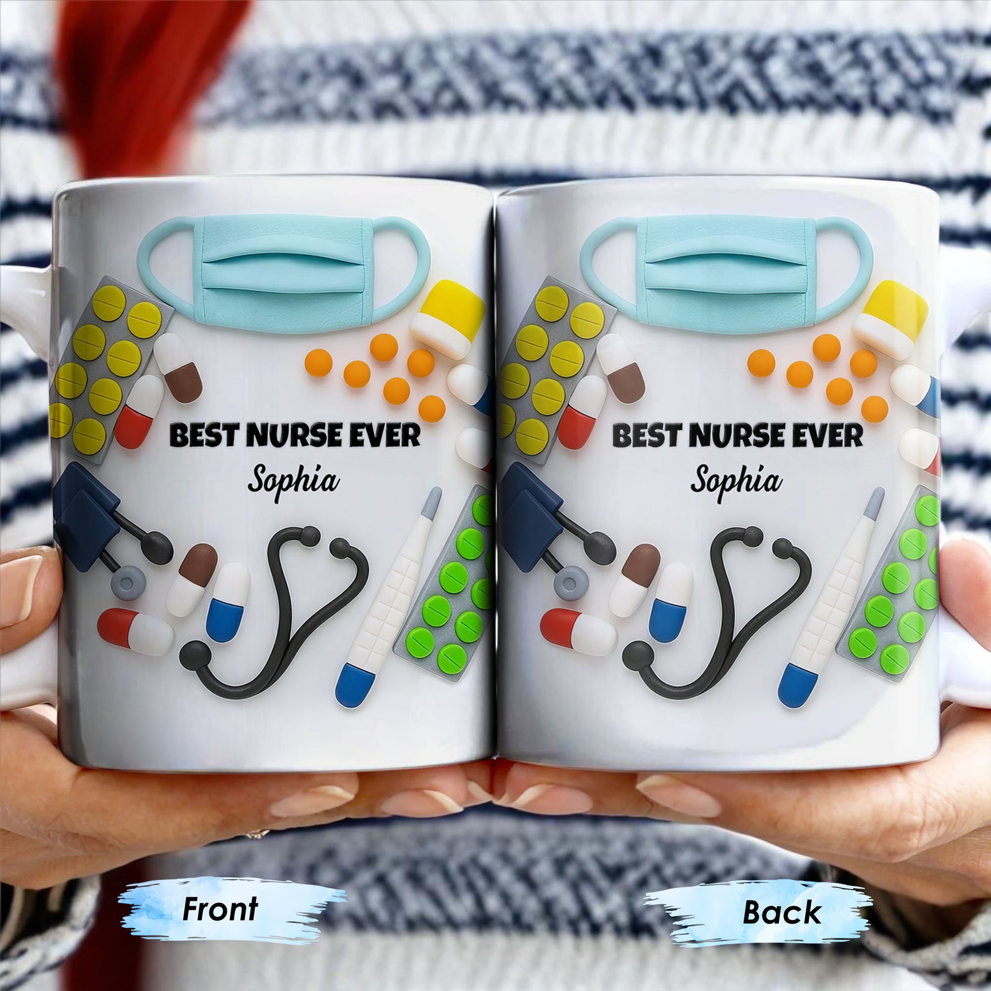 Best Nurse Ever With Stethoscope And Medical Tools