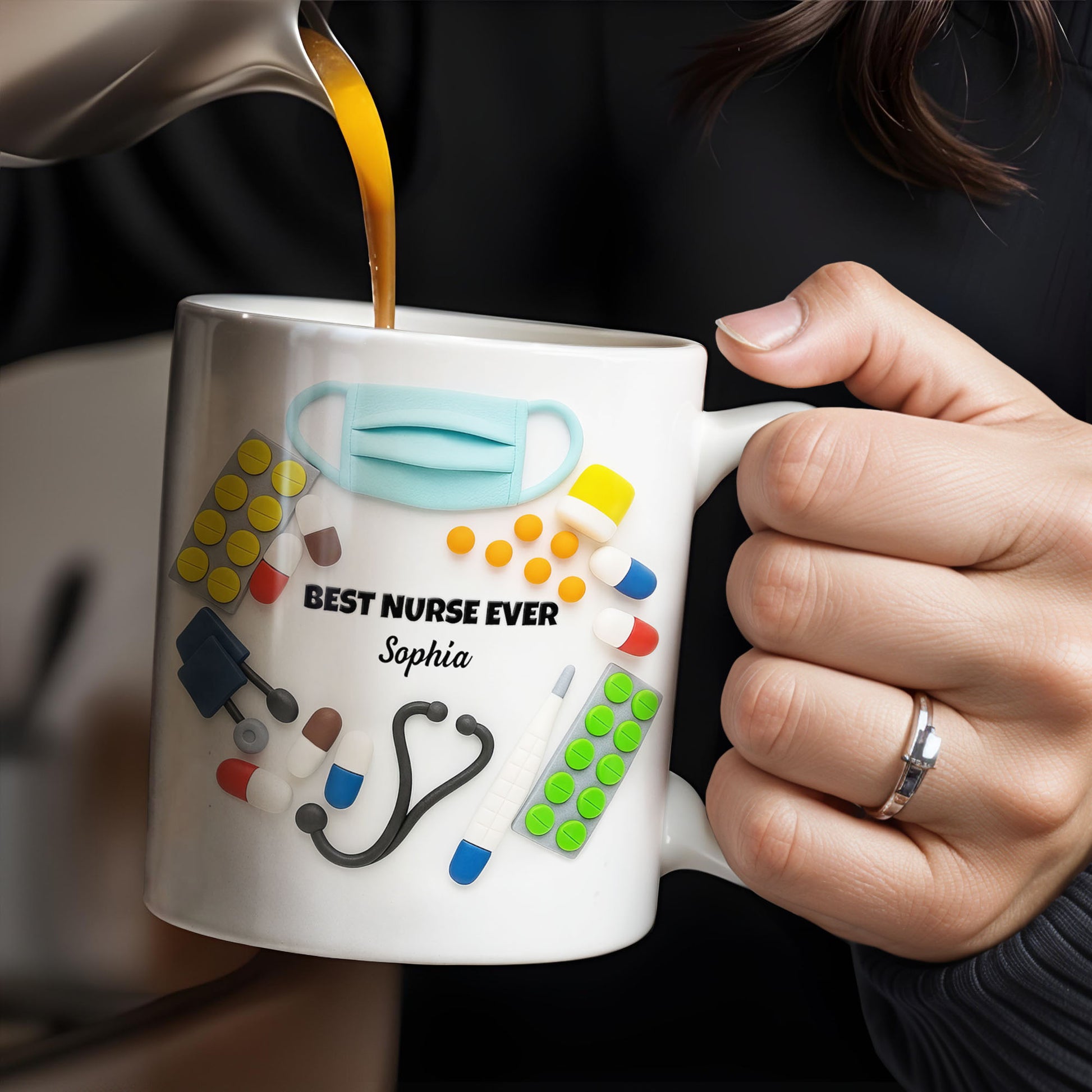 Best Nurse Ever With Stethoscope And Medical Tools