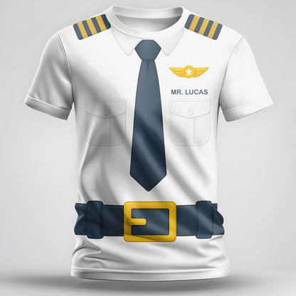 Mr. Lucas, Pilot Uniform Design T-Shirt