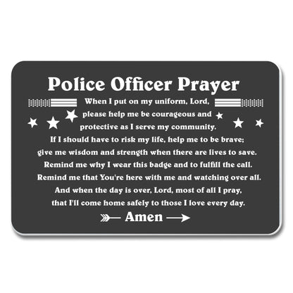 Police Officer Prayer, Uniform, Badge and Stars