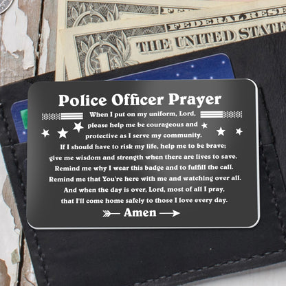 Police Officer Prayer, Uniform, Badge and Stars