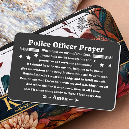 Police Officer Prayer, Uniform, Badge and Stars