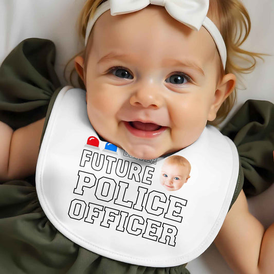 Future Police Officer, Baby Face And Police Hat