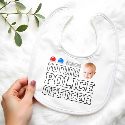 Future Police Officer, Baby Face And Police Hat