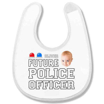 Future Police Officer, Baby Face And Police Hat