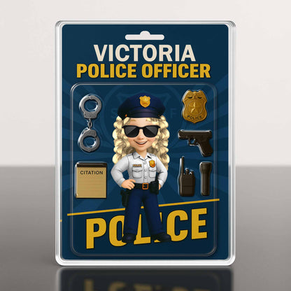 Create Your Custom Police Officer Cartoon Character, Police Badge and Handcuffs