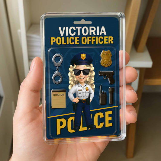 Create Your Custom Police Officer Cartoon Character, Police Badge and Handcuffs