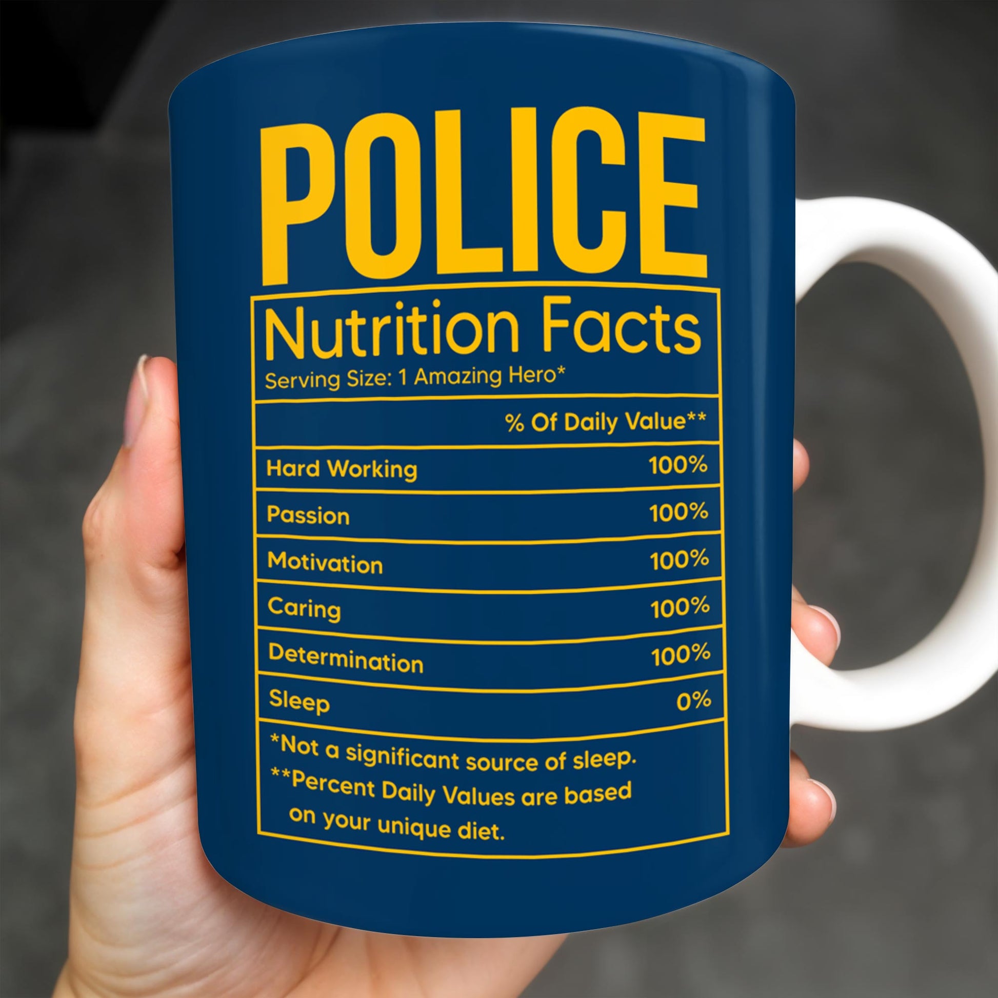 Police Nutrition Facts, Police Car And Police Badge