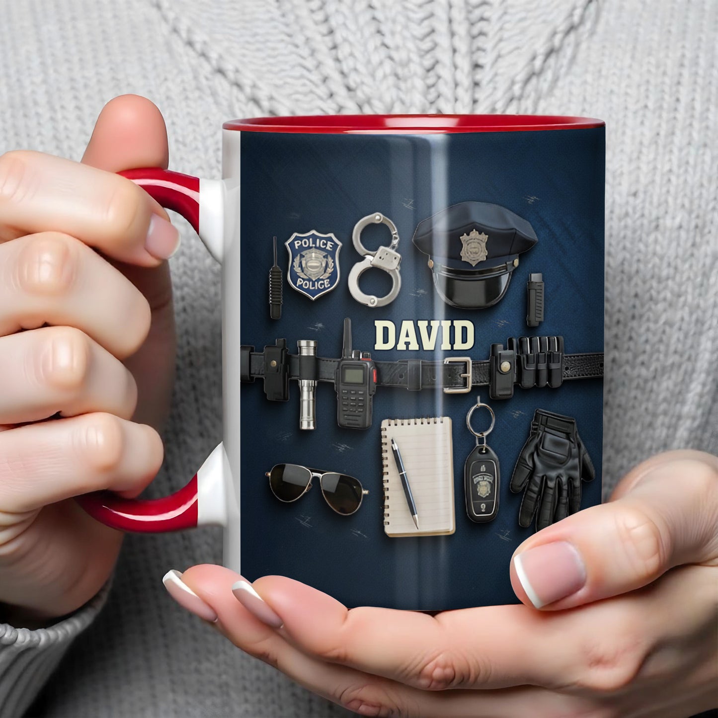 Personalized Police Officer Gear Custom Accent Mug - Personalized Custom Accent Mug - OFC019_AMUG