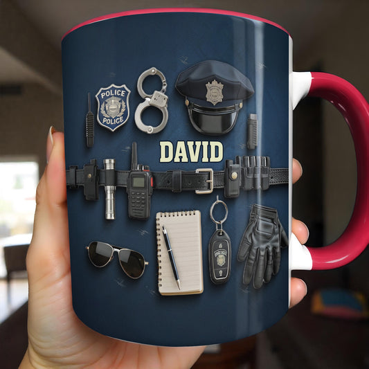 Personalized Police Officer Gear Custom Accent Mug