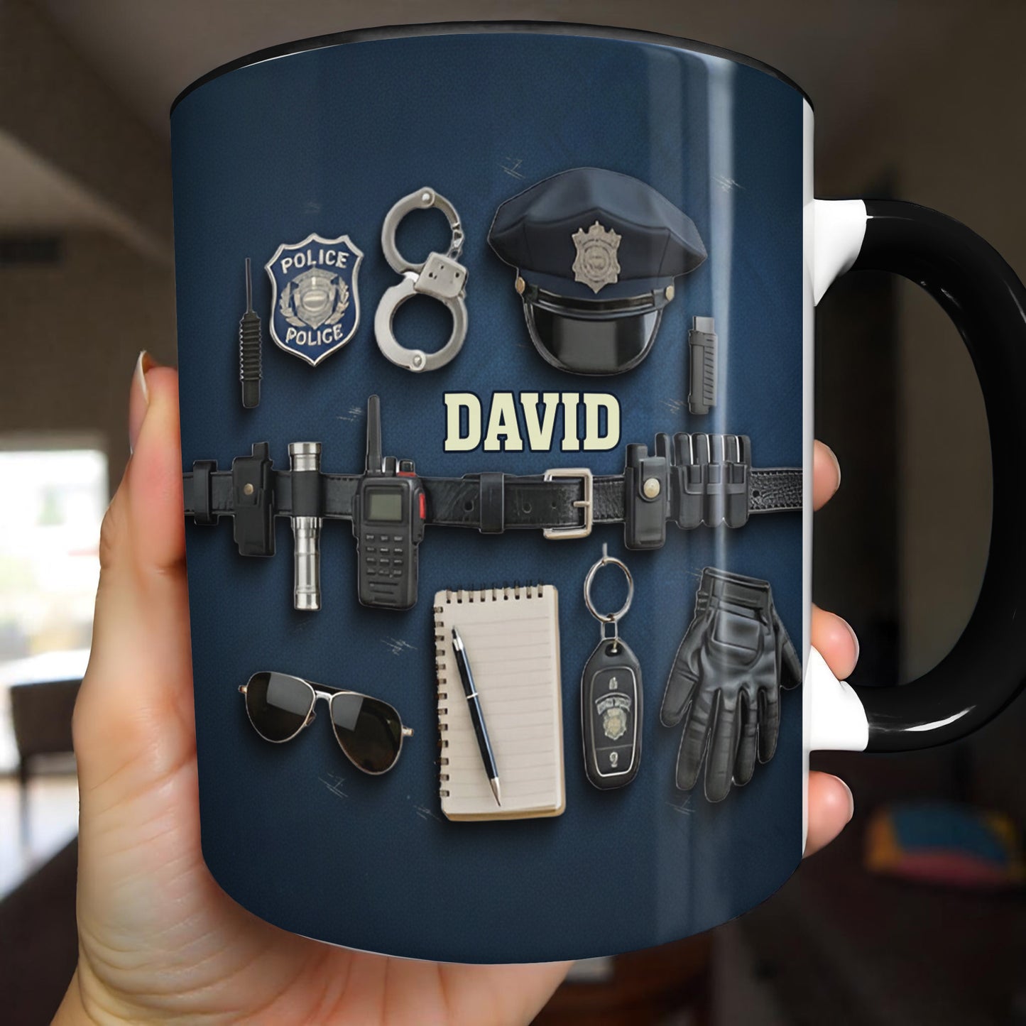 Personalized Police Officer Gear Custom Accent Mug - Personalized Custom Accent Mug - OFC019_AMUG