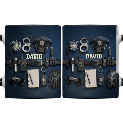 Personalized Police Officer Gear Custom Accent Mug - Personalized Custom Accent Mug - OFC019_AMUG