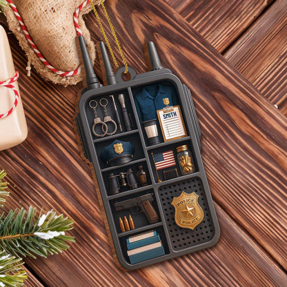 Honor Commitment and Courage Police Gear Ornament