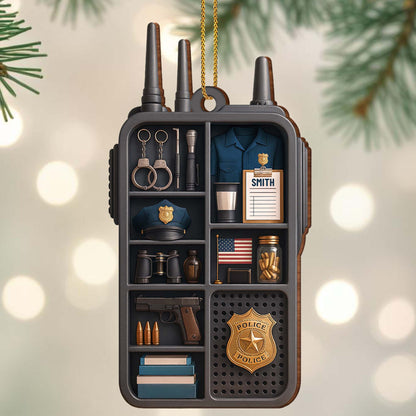 Honor Commitment and Courage Police Gear Ornament