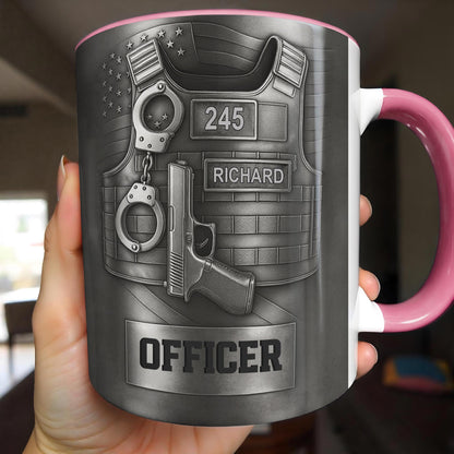 Customize Your Officer's Name And Badge Number Mug