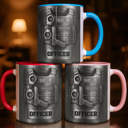Customize Your Officer's Name And Badge Number Mug