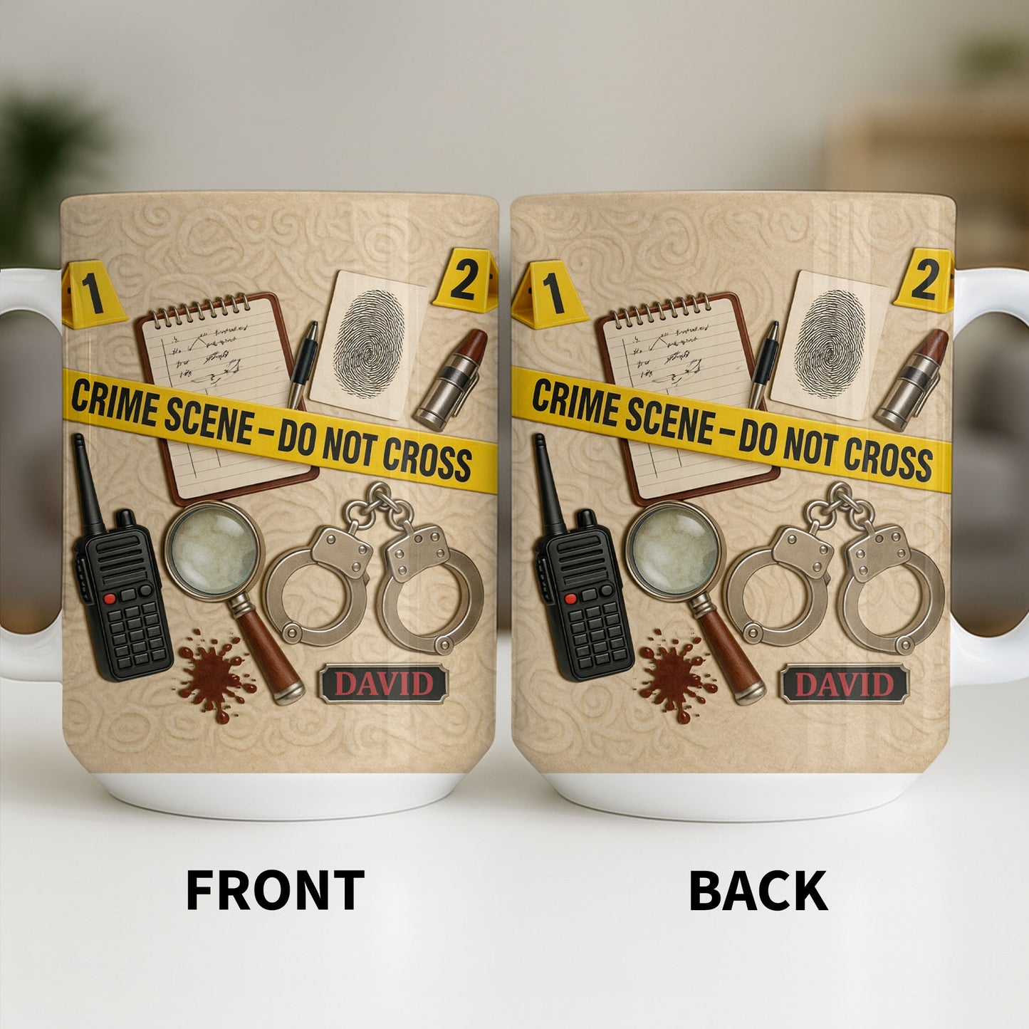 Crime Scene Do Not Cross Mystery Inspired Mug Design