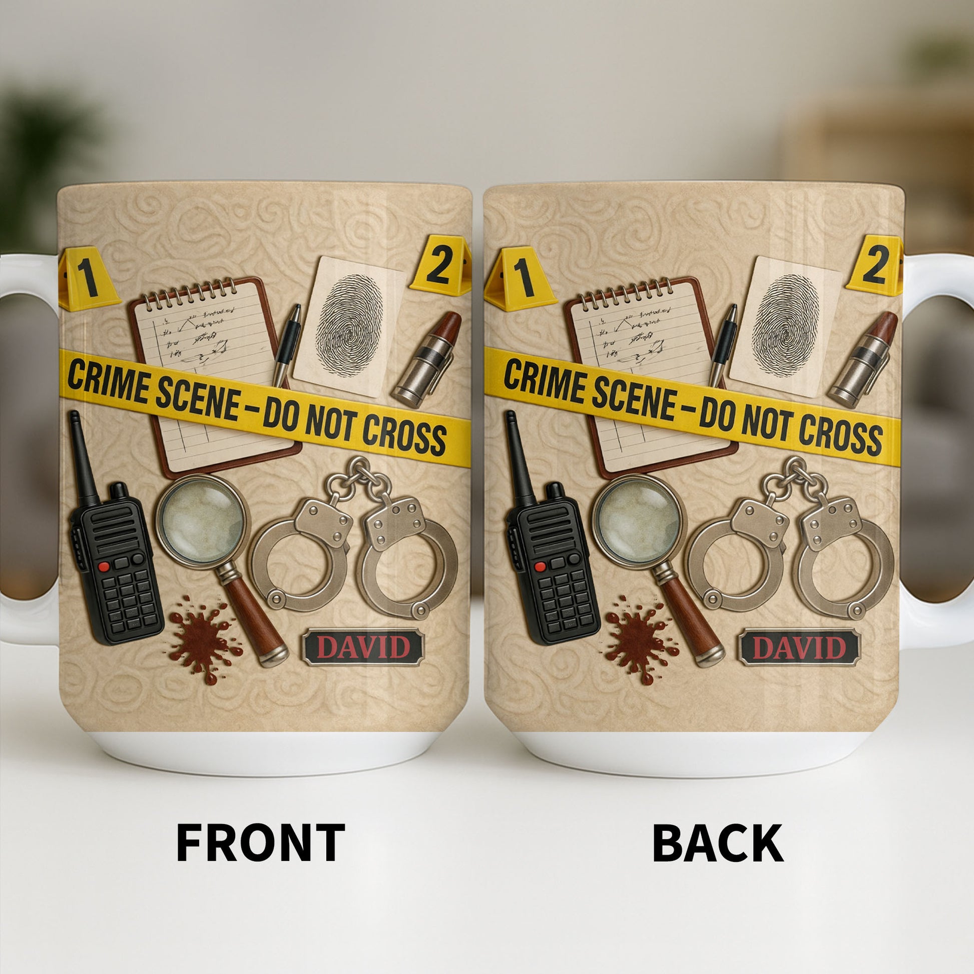 Crime Scene Do Not Cross Mystery Inspired Mug Design