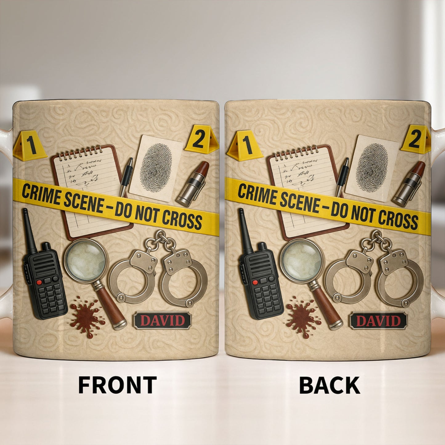 Crime Scene Do Not Cross Mystery Inspired Mug Design