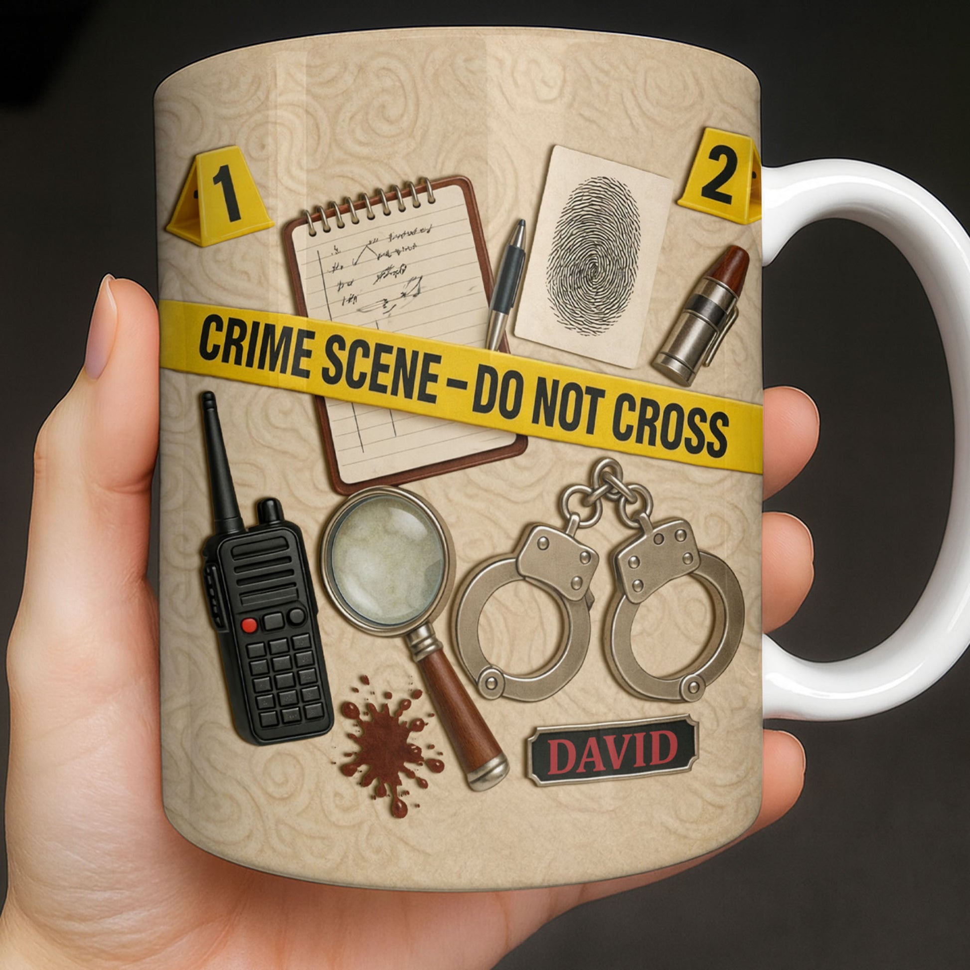 Crime Scene Do Not Cross Mystery Inspired Mug Design