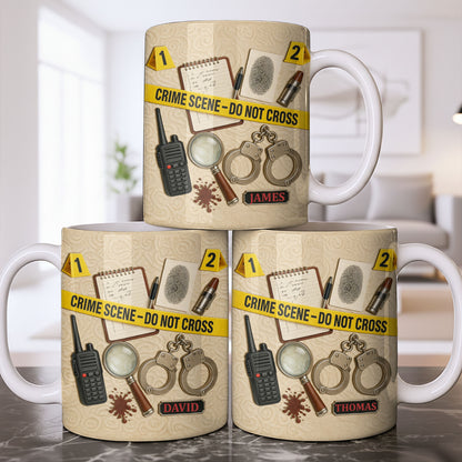 Crime Scene Do Not Cross Mystery Inspired Mug Design