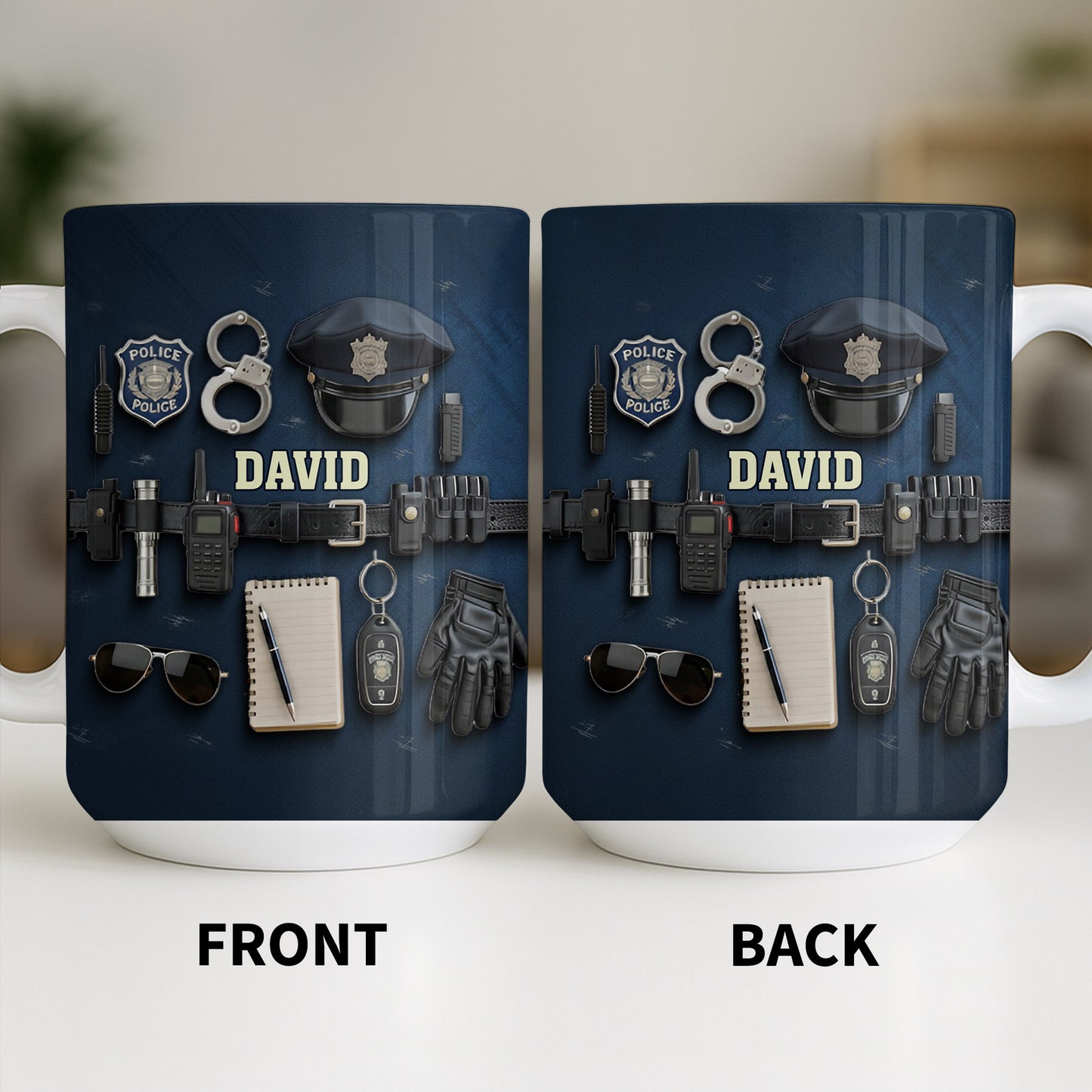 Celebrate Your Dedication And Courage Police Officer Essential Gear - Personalized Custom Coffee Mug - OFC028_MG