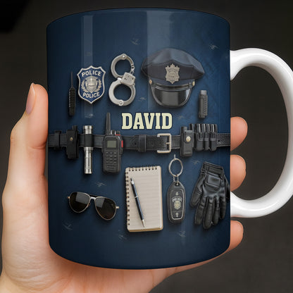 Celebrate Your Dedication And Courage Police Officer Essential Gear - Personalized Custom Coffee Mug - OFC028_MG