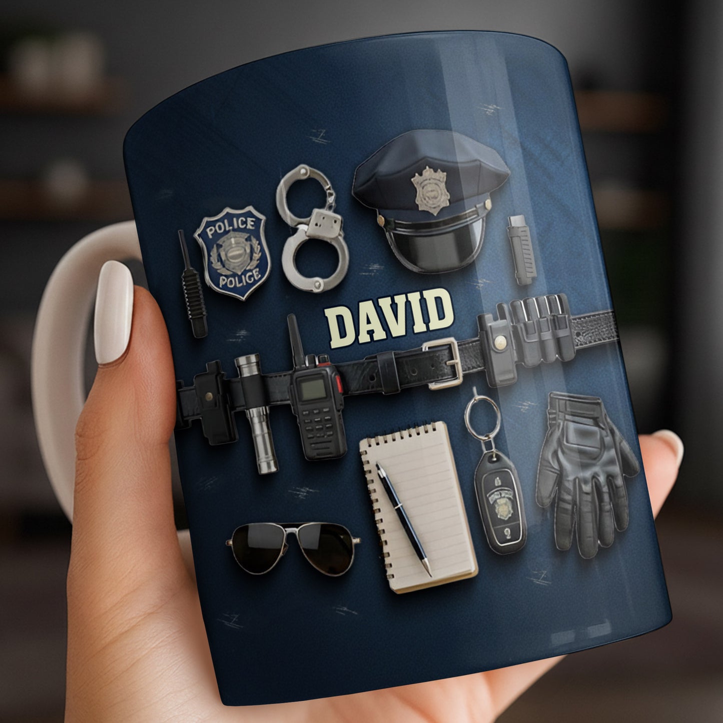 Celebrate Your Dedication And Courage Police Officer Essential Gear - Personalized Custom Coffee Mug - OFC028_MG