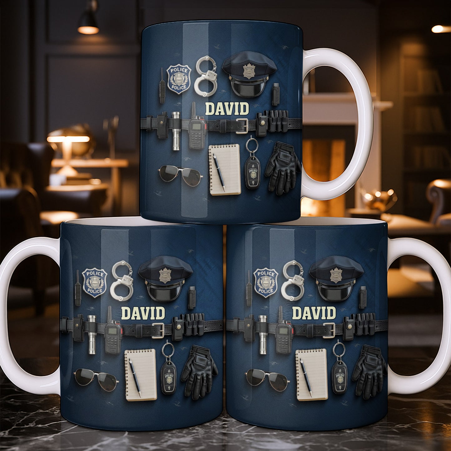Celebrate Your Dedication And Courage Police Officer Essential Gear - Personalized Custom Coffee Mug - OFC028_MG