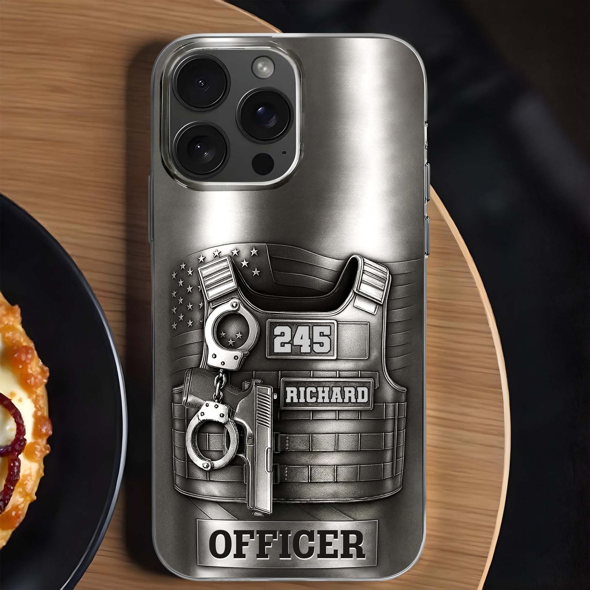 Customizable Police Officer Design With Badge, Tools