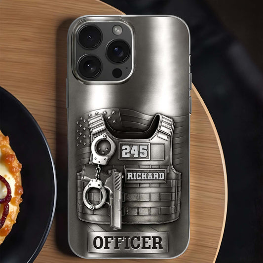 Customizable Police Officer Design With Badge, Tools