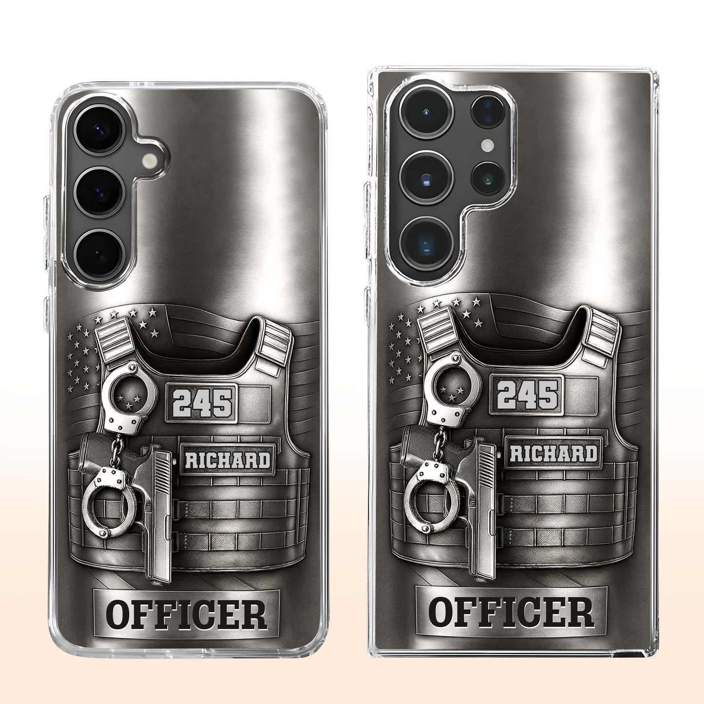 Customizable Police Officer Design With Badge, Tools