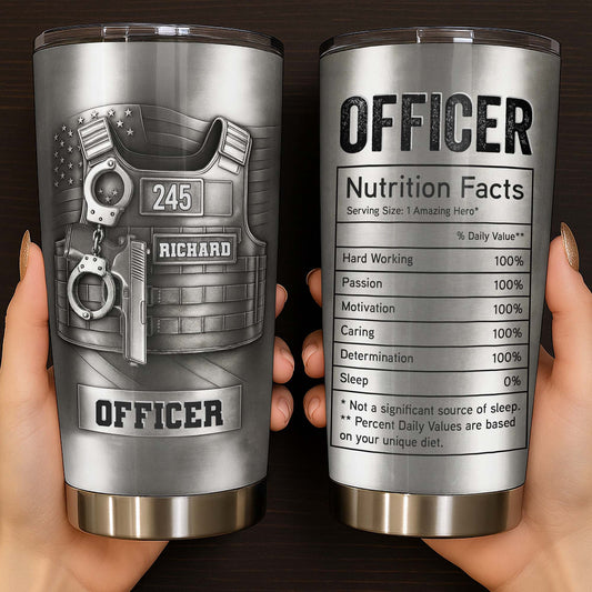 Celebrating Our Courageous Officers, Police Badge, Handcuffs, Gun