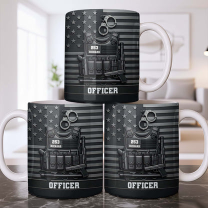 Officer Tactical Vest And American Flag Design