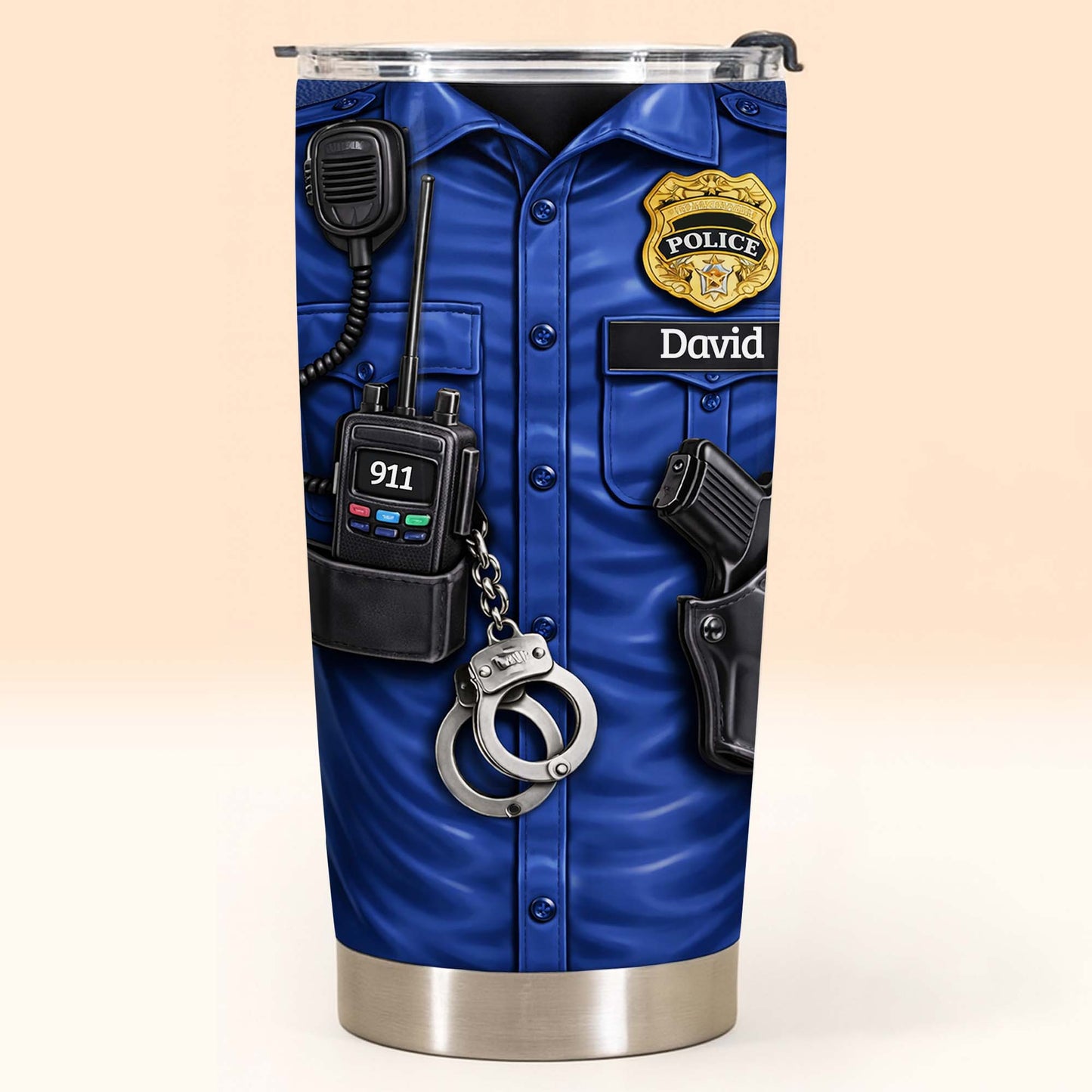 Personalized Stainless Steel Tumbler For Brave Police Officers