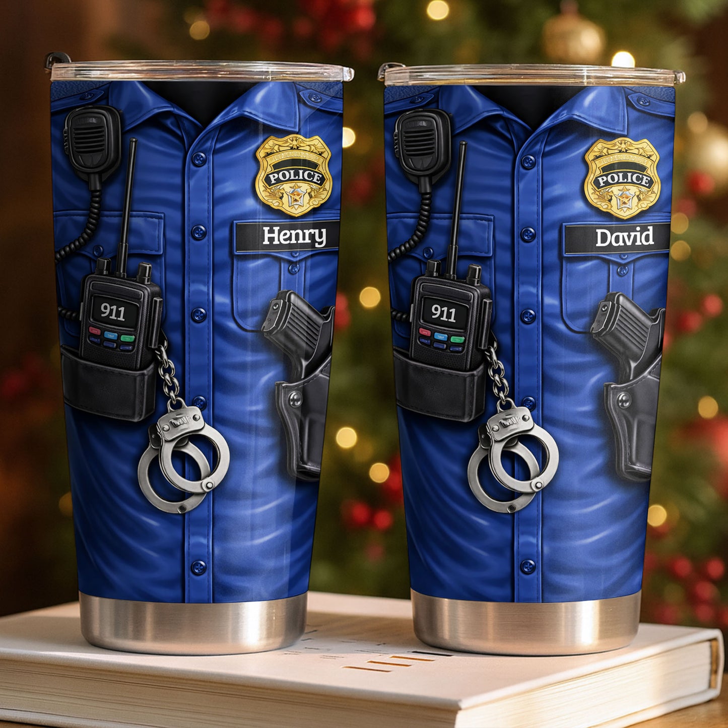 Personalized Stainless Steel Tumbler For Brave Police Officers