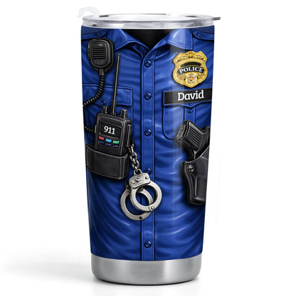 Personalized Stainless Steel Tumbler For Brave Police Officers