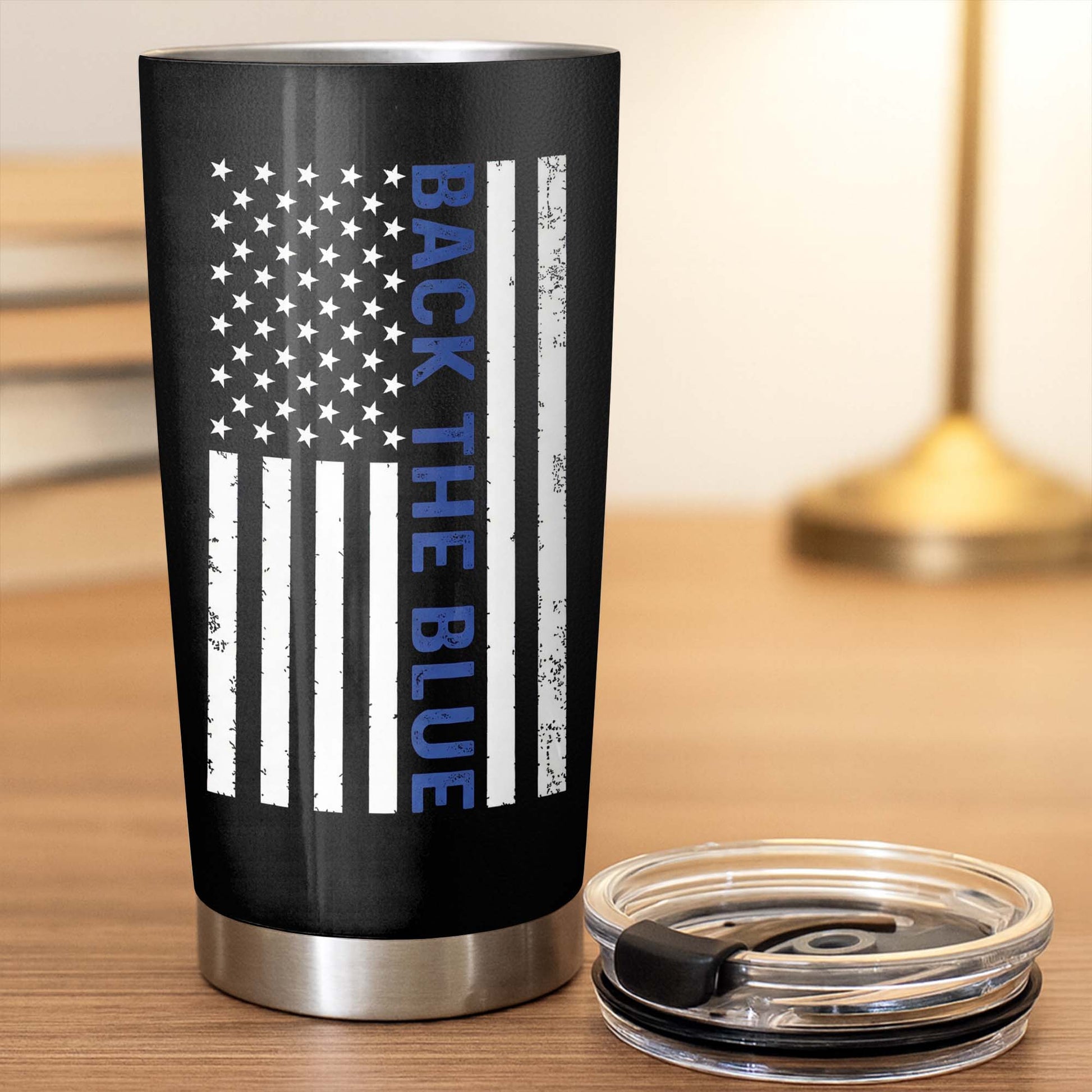 Police Officer Nutrition Facts, American Flag and Thin Blue Line