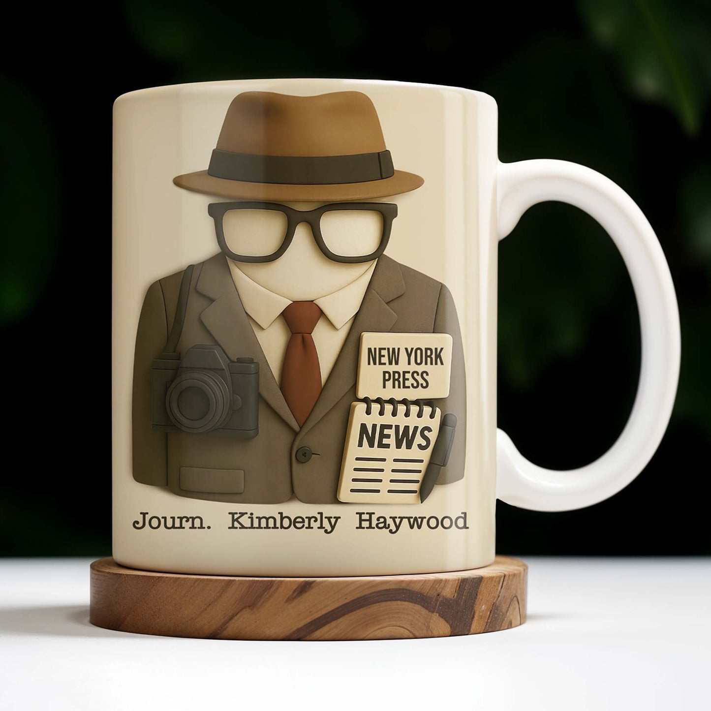 Customizable Journalist, Camera, Press Badge, Hat, Glasses