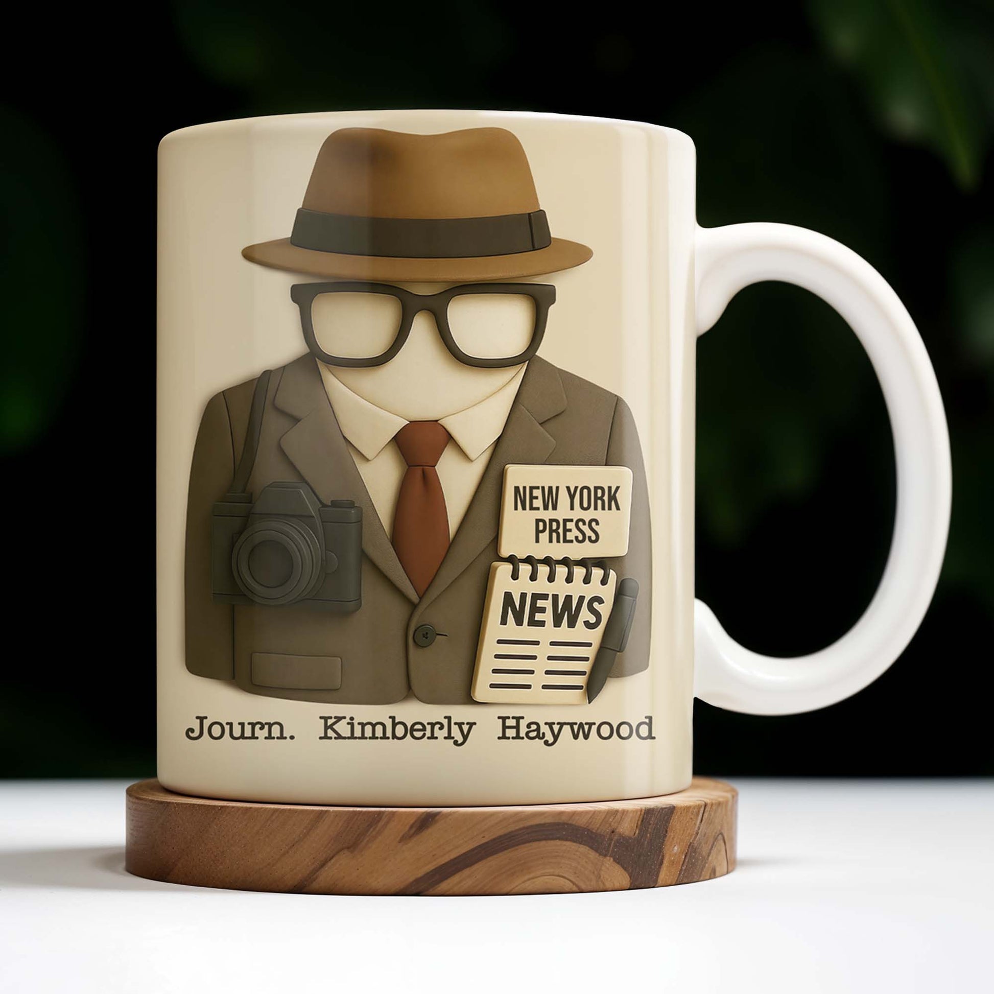 Customizable Journalist, Camera, Press Badge, Hat, Glasses