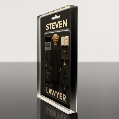 Inspirational Lawyer-Themed Acrylic Plaque Featuring Gavel, Scales of Justice