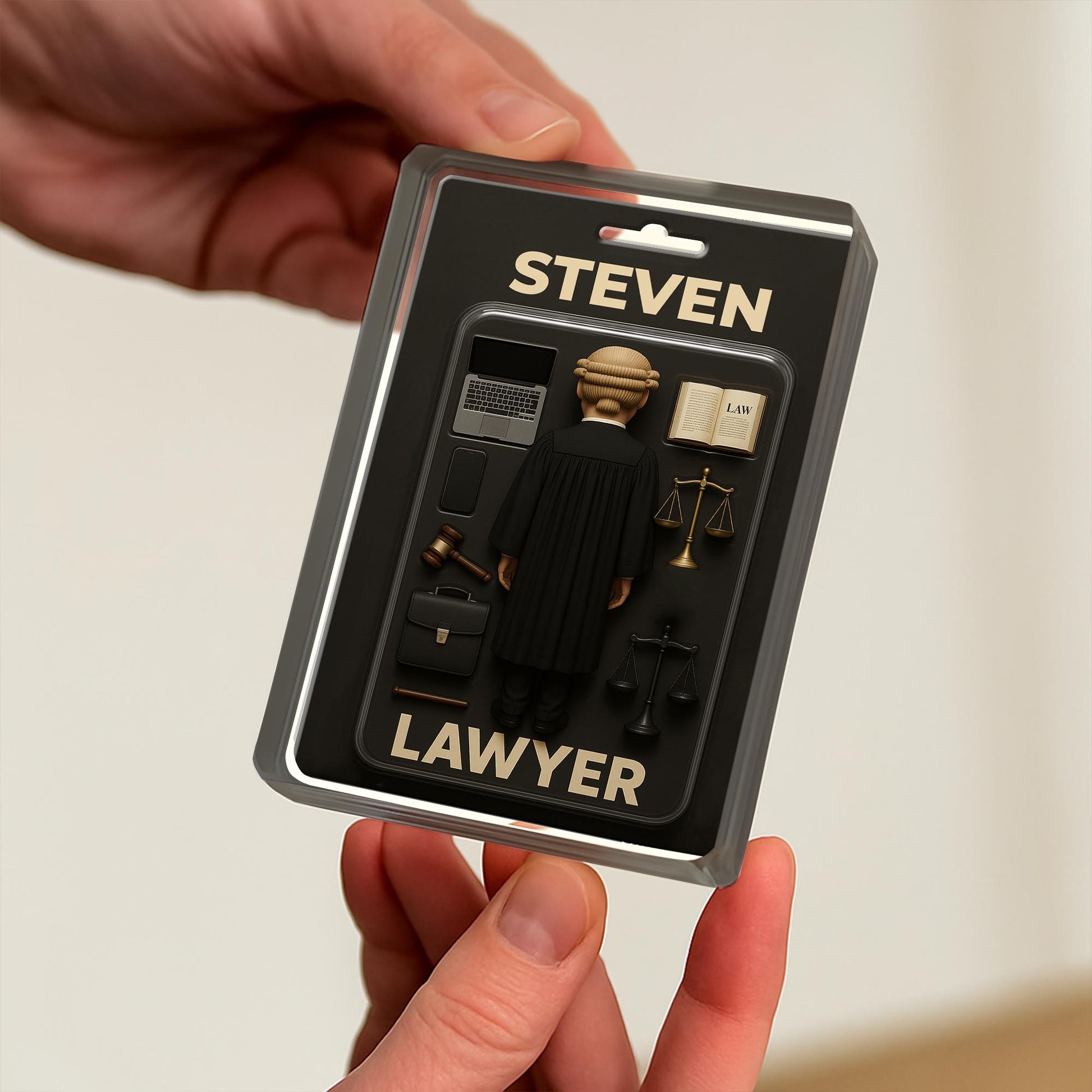 Inspirational Lawyer-Themed Acrylic Plaque Featuring Gavel, Scales of Justice