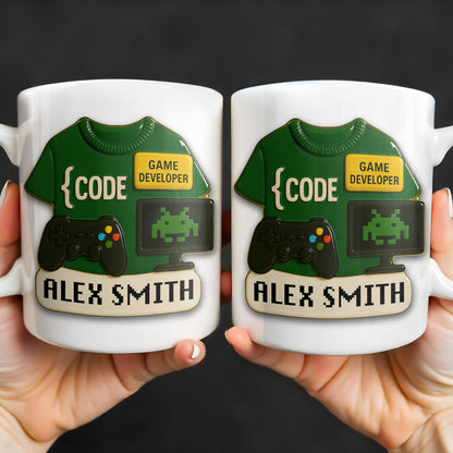 Code, Game Developer, Gaming Controller and Pixelated Alien
