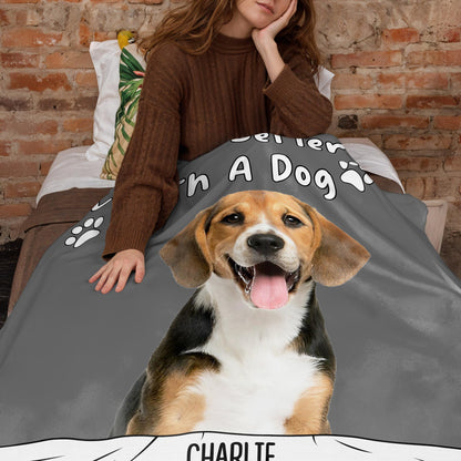 Life Is Better With A Dog Paw Prints Blanket
