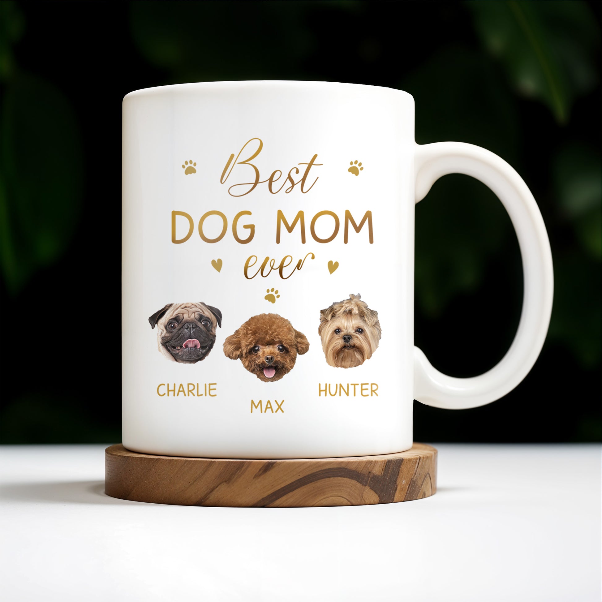 Best Dog Mom Ever With Cute Dog Faces And Paws