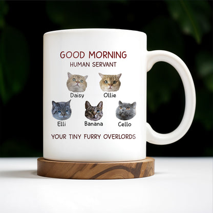 Good Morning Human Servant Your Tiny Furry Overlords Mug