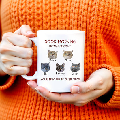 Good Morning Human Servant Your Tiny Furry Overlords Mug