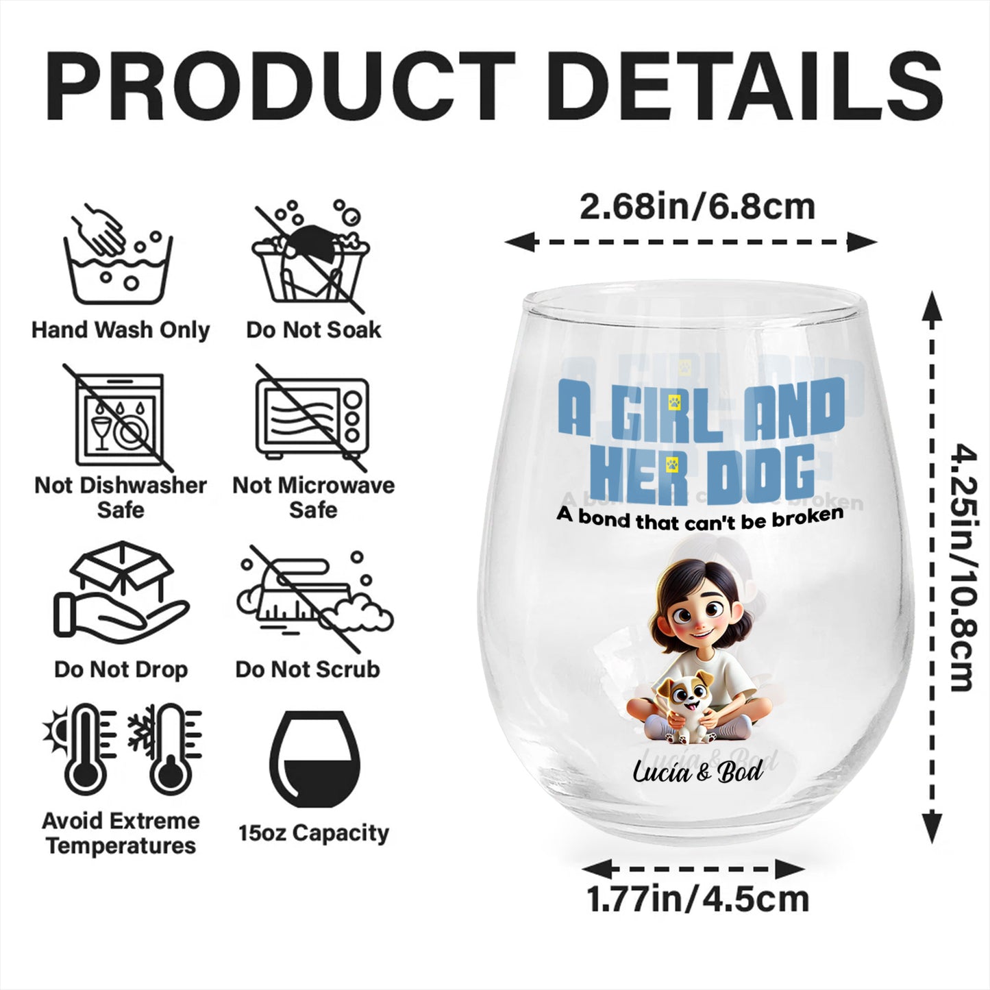 A Girl And Her Dog, Unbreakable Bond Glass