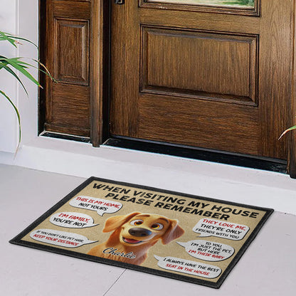 This Is My Home Funny Dog Speech Bubble Mat